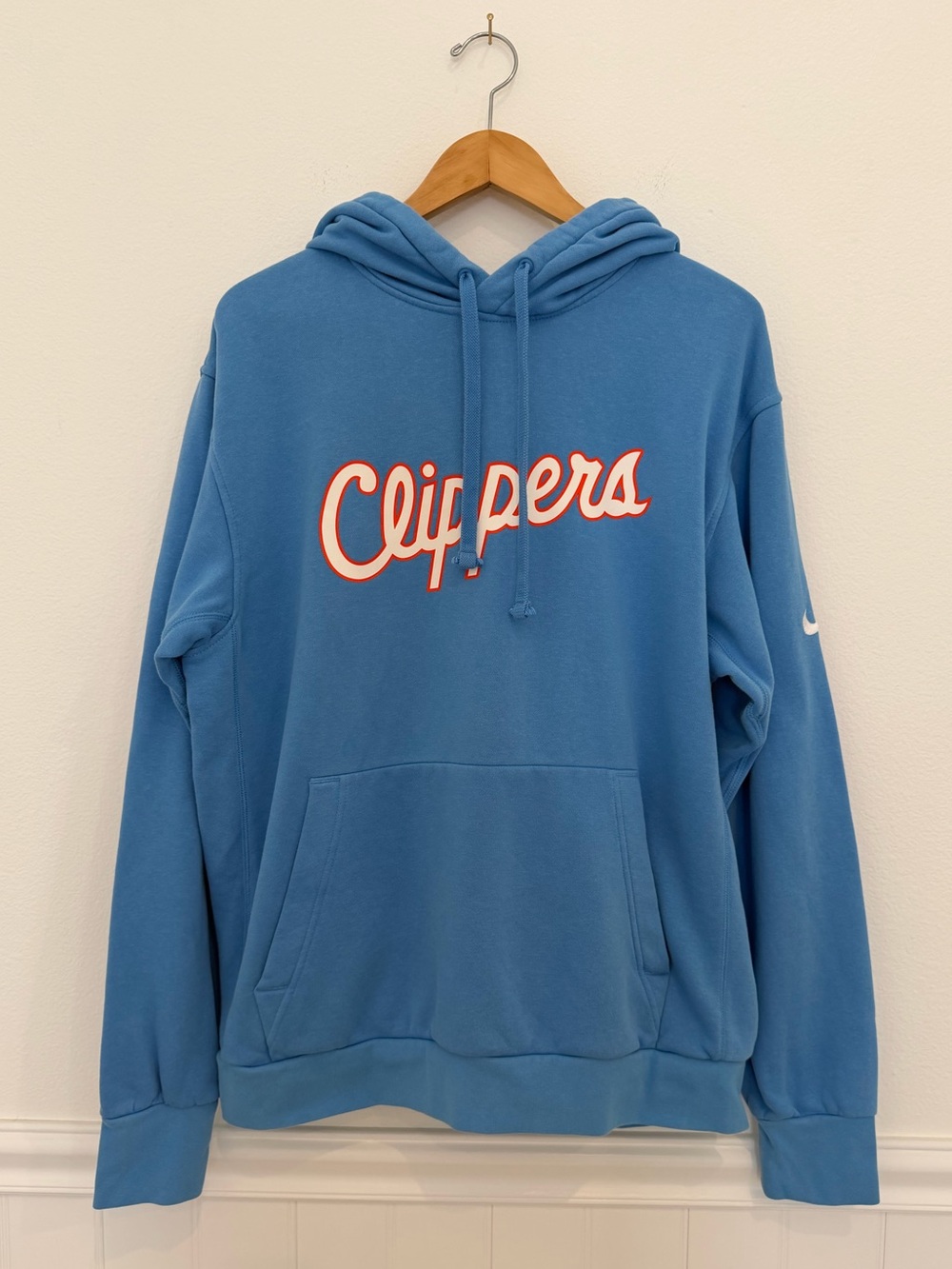 Nike NBA LA Clippers Hoodie Men’s Large Tall Blue NBA 75th Anniversary Pullover